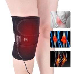 Knee pads adjustable temperature USB electric knee massager heated leg support knee pad with data cable