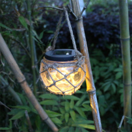 Solar glass jar garden decorative light
