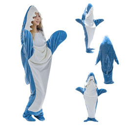 Shark Blanket Hoodie Pajamas