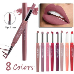 Sexy 2 In 1 Double-ended Lips Makeup Matte Lipstick Long Lasting Waterproof 