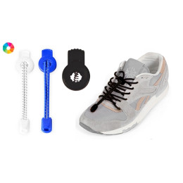  Smart No-Tie Elastic Shoelaces- do not tie the shoes! Fits easily on your shoes.
