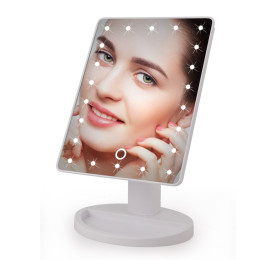 LED Touch Screen Makeup Mirror With 16 LED Lights Angle Adjustable Freely