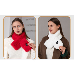 Intelligent heating plush scarf