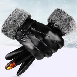 Men's Outdoor Fleece Touch Screen Gloves