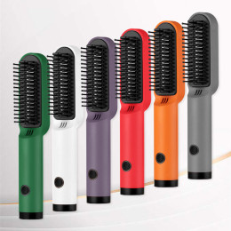 Dual-purpose charging comb for curling and straightening