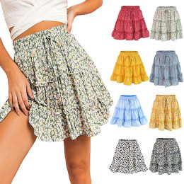 high waist ruffled skirt
