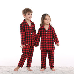 children's plaid pajamas set
