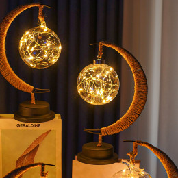 Moon Star Wrought Iron Table Lamp