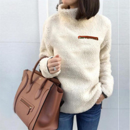women's plush turtleneck sweater