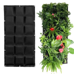 Wall-mounted porous grow bag