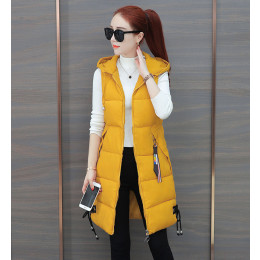 Ladies mid length cotton vest