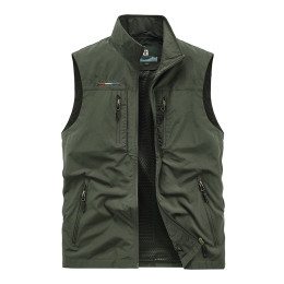 Multi-pocket men's casual vest