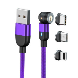 3A fast charging swivel magnetic data cable