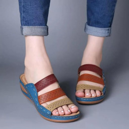 Women's Colorblock Wedge Sandals