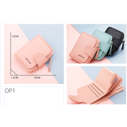 Ladies' short folding wallet