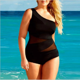 One Piece Swimwear One Shoulder for curvy women