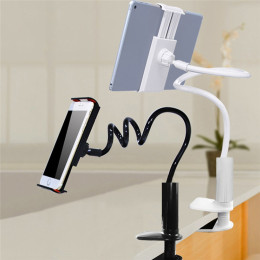 360 degree Flexible Arm Table Pad Holder fit for 4-10.1 inches Phone and Tablets