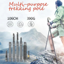 Carbon steel multi-purpose trekking pole