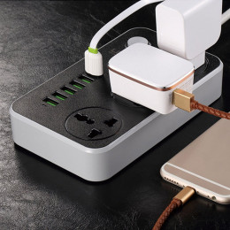 Universal Power Strip With 6 Fast Charging USB Ports