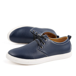 Men's casual leather fashion flat shoes