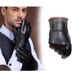 Men's Genuine leather sheepskin gloves