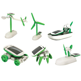 Solar power 6 in 1 toy kit