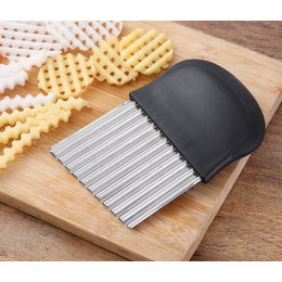  Stainless steel potato chip wave slicing knife