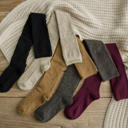 Women Winter Wool Leg Warmers Knitted Over Knee Leggings