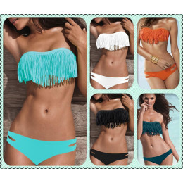 Tassel Bra Women Sexy Bikini Swimsuits