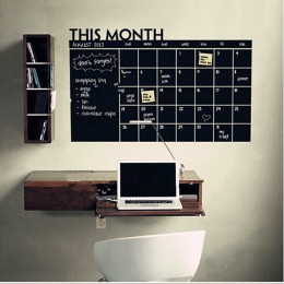 Calendar Chalkboard Removable Planner Wall Stickers