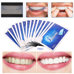 14Pcs/7Pair 3D White Gel Teeth Whitening Strips Easy process at home