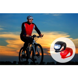 Waterproof SILICON Bike Bicycle Cycling Beetle Warning Light LED Front Light Rear Tail Lamp