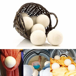 6pcs/pack Laundry Clean Ball Reusable Natural Organic Laundry Fabric Softener Ball Premium Organic Wool Dryer Balls lavar sutia
