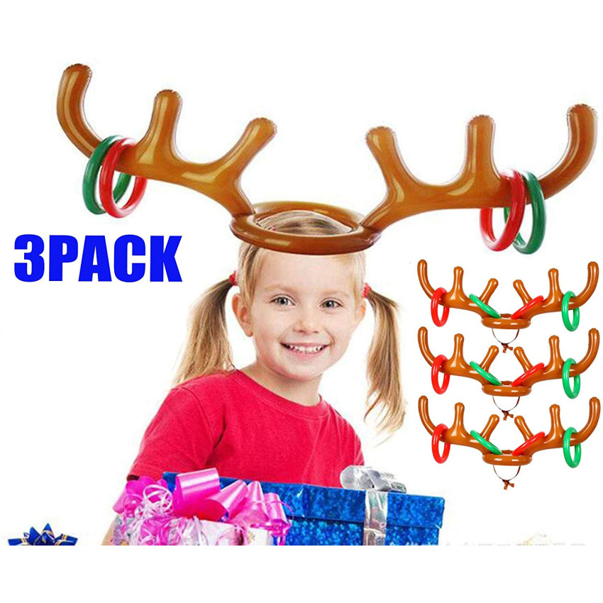 Inflatable reindeer antler game