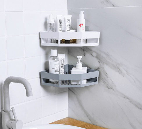 Wall Mount Rack Triangle No-drill wall-mounted storage triangle for bathroom